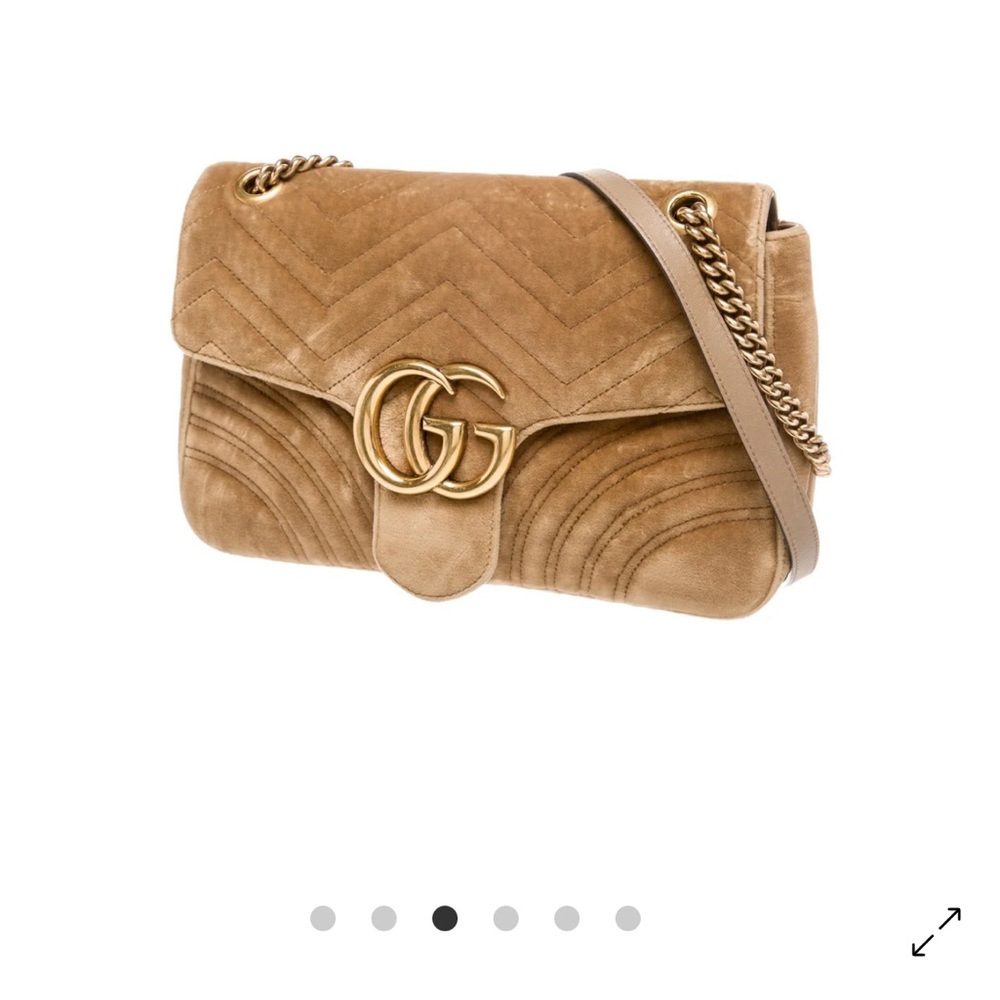 Gucci Tan Quilted Shoulder Bag